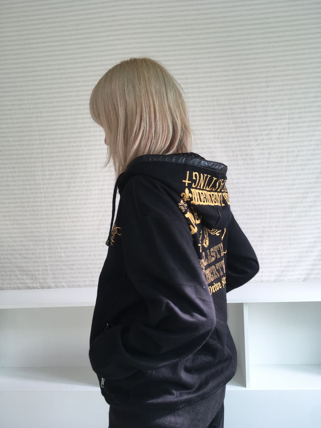 C.B.S handwork punk beads leather hood z 상품이미지2