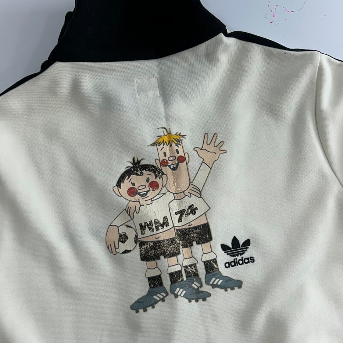 Adidas 아디다스 백포인트 블랙 트랙탑 크림 져지 상품이미지6