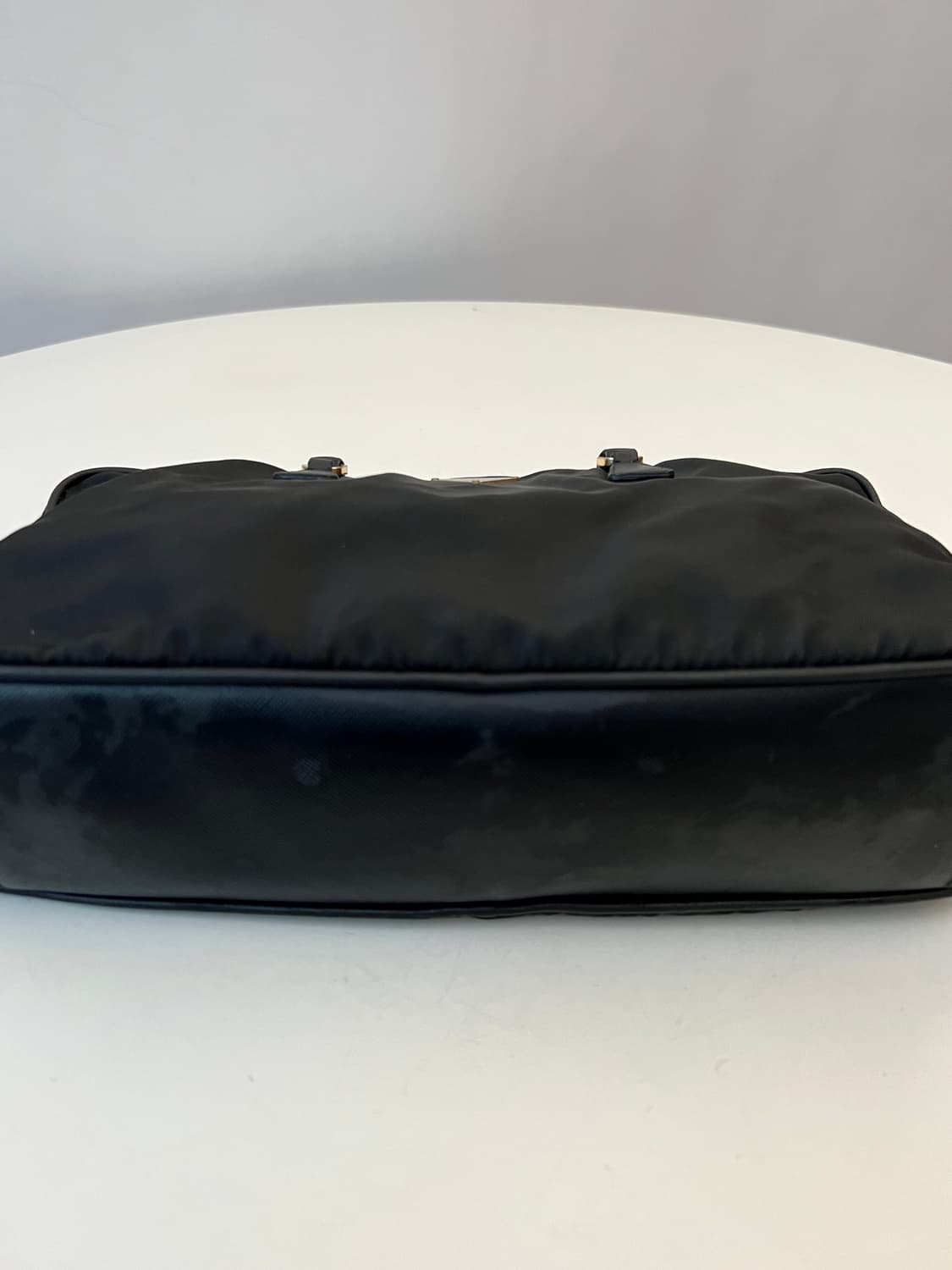 (빈티지) 프라다 블랙 포코노 미니 볼링백 상품이미지6