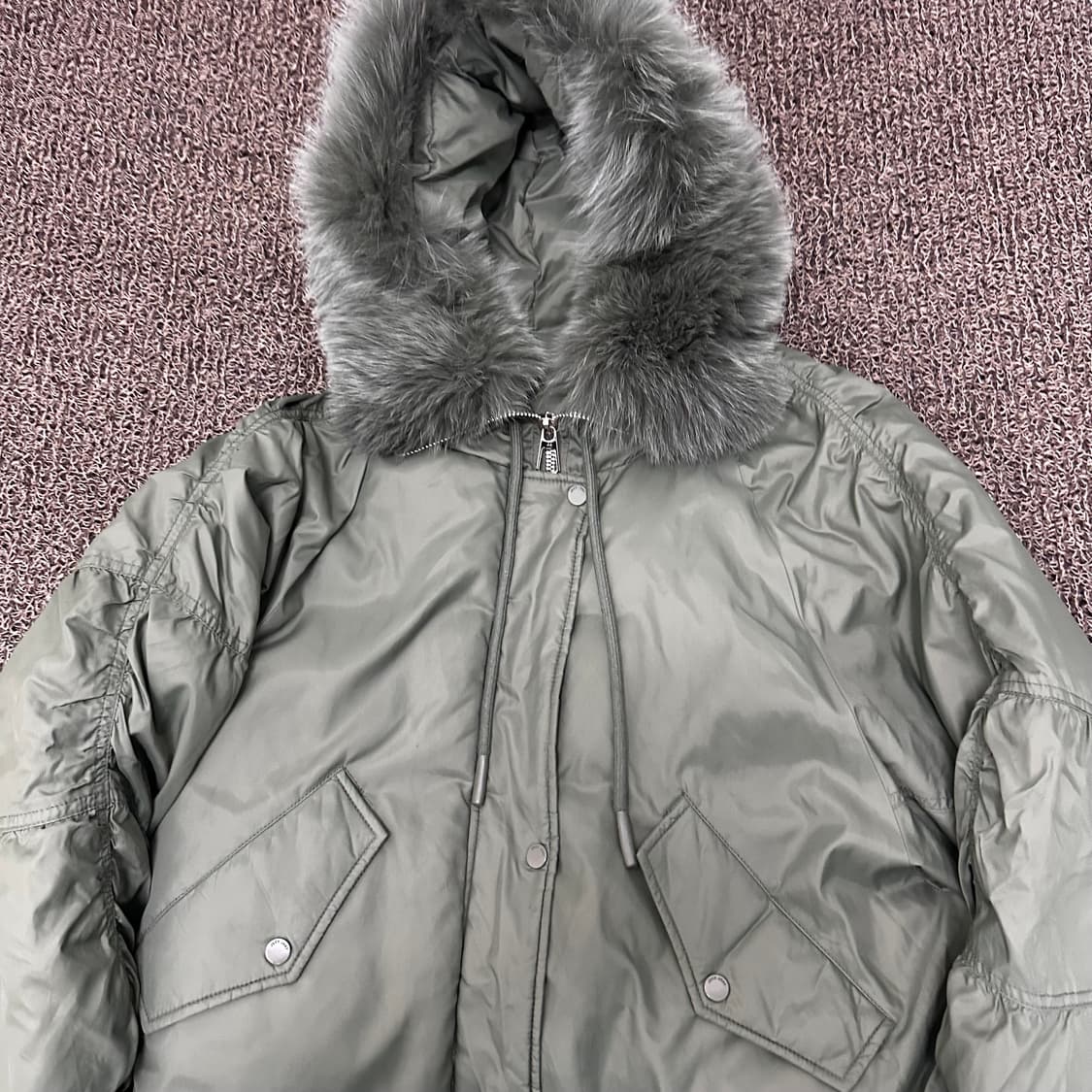 JUCYJUDY 쥬시쥬디 여성 덕다운 패딩 야상 점퍼 85(XS) 상품이미지2