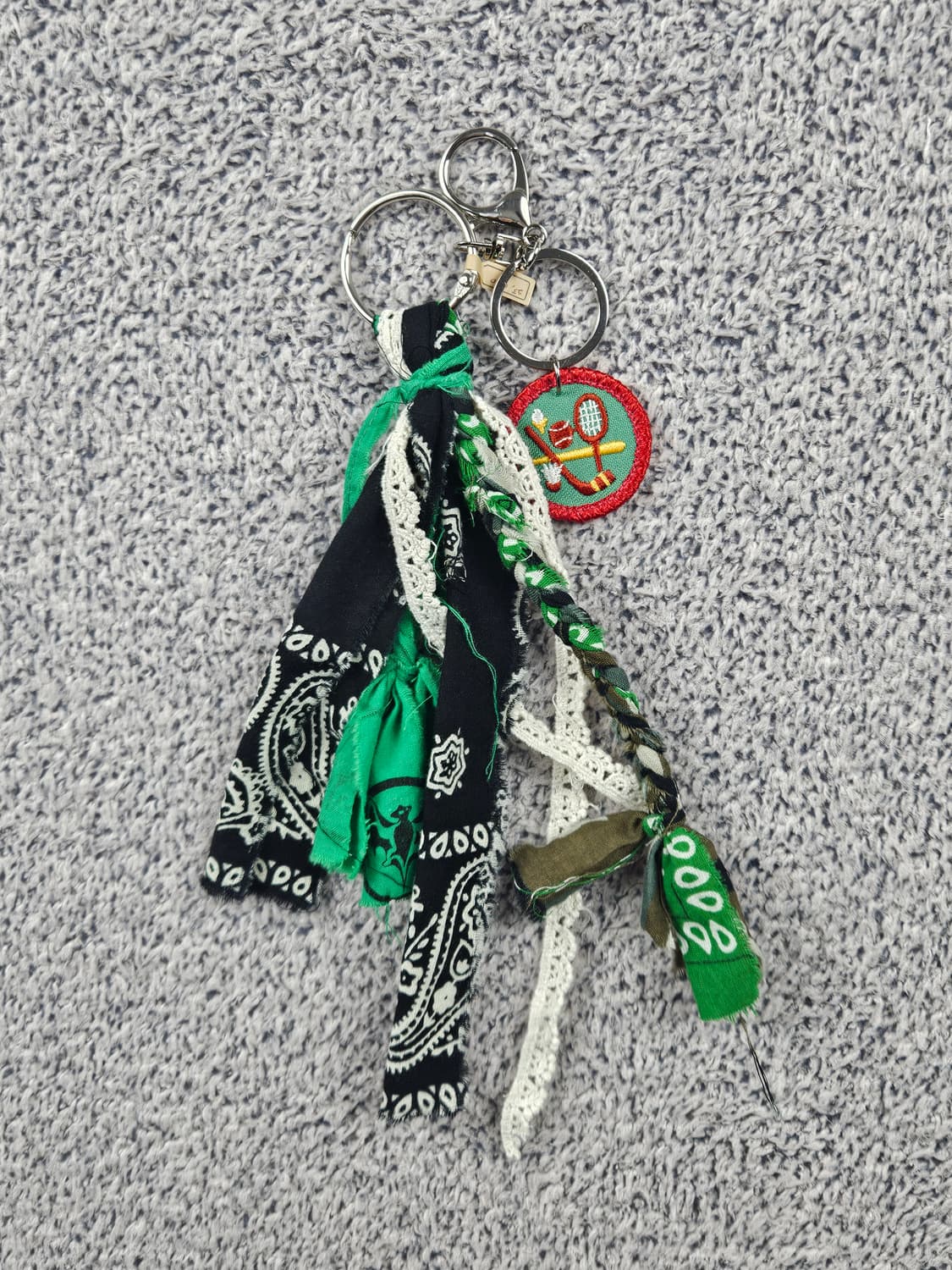 핸드메이드 커스텀 패치 반다나 카라비너 키링 / 10675 상품이미지5