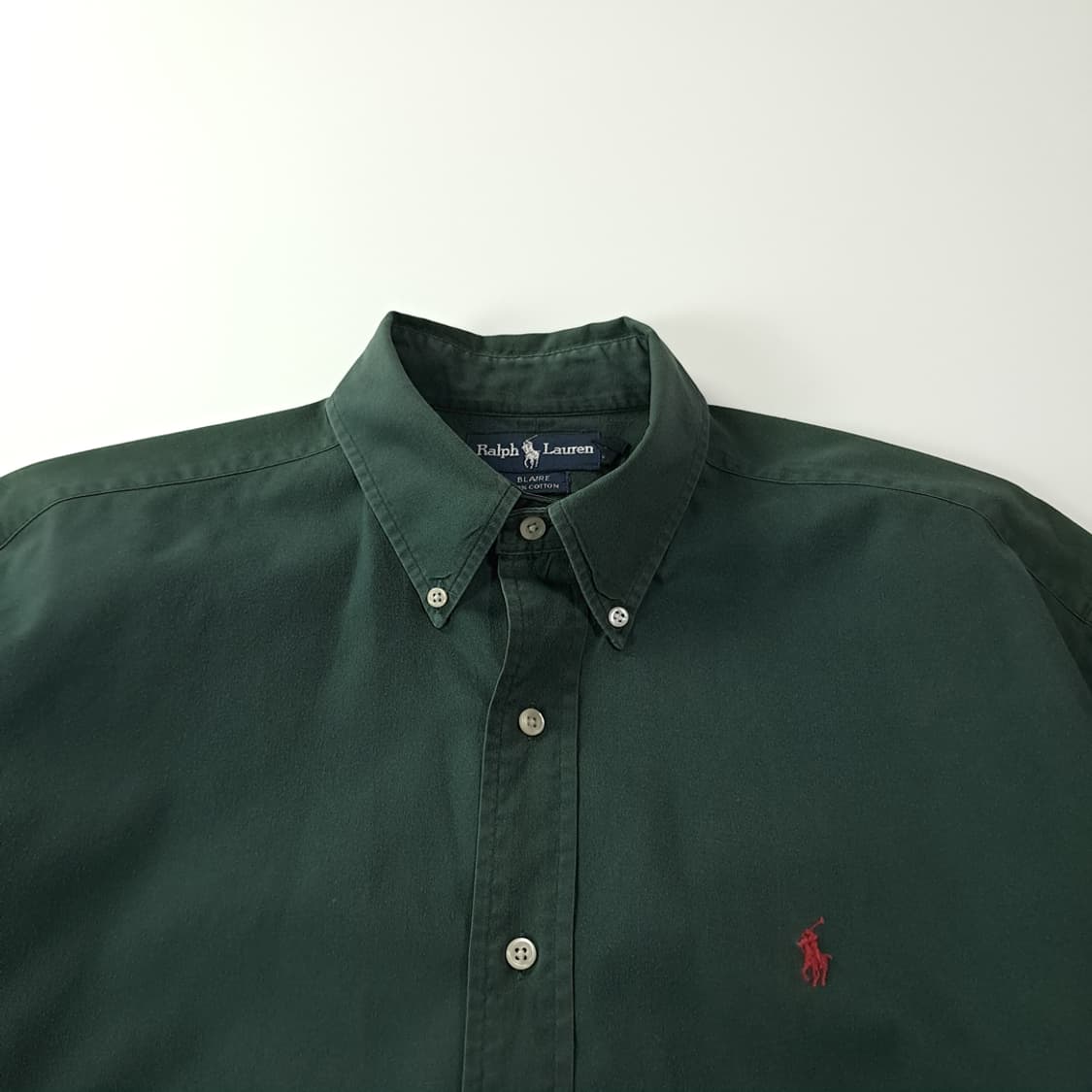 CK269 L 폴로 90s 미국판 블레어 다크틸그린 셔츠 남방 상품이미지2