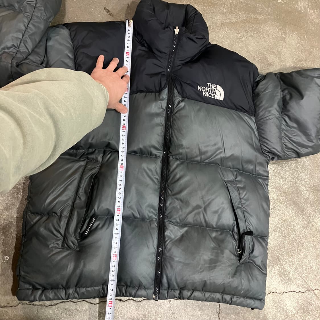 N39 노스페이스 구형 눕시 패딩 700 검회 그레이 방글라데시 상품이미지7