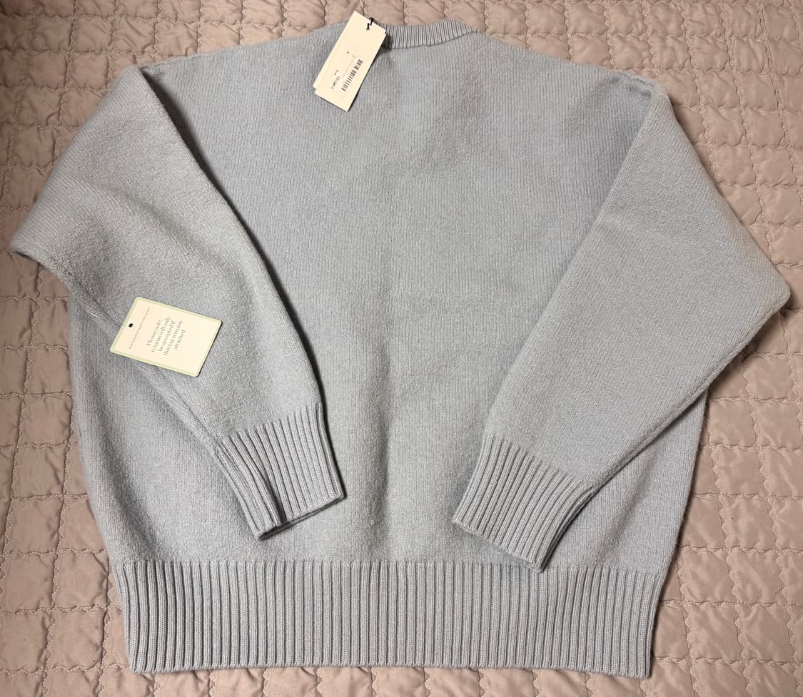 아미 인타르시아 니트 스틸블루 M 새상품 상품이미지3