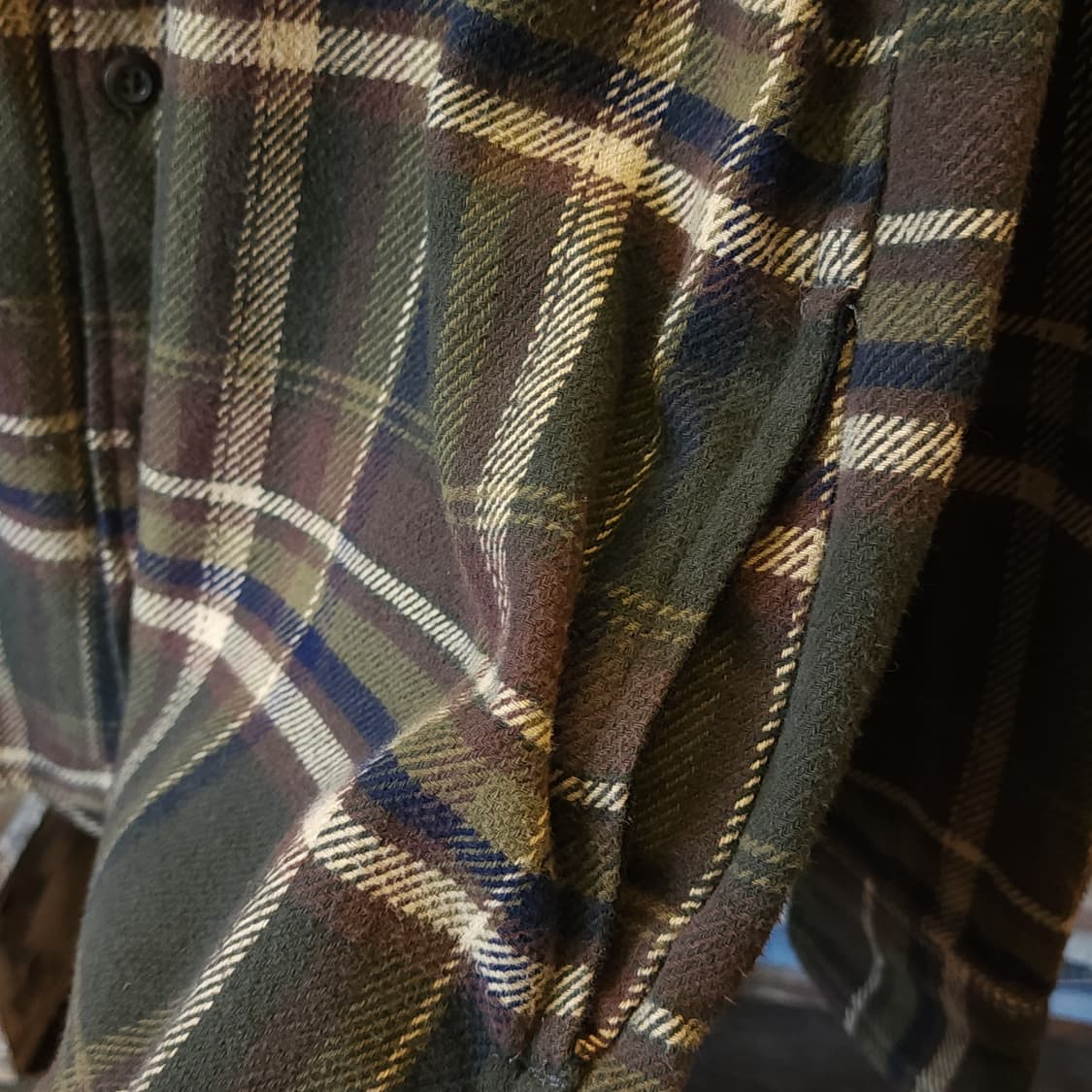 90s 아메리칸 빈티지 체크셔츠 헤비 플란넬 워크셔츠 그린 xl 상품이미지9