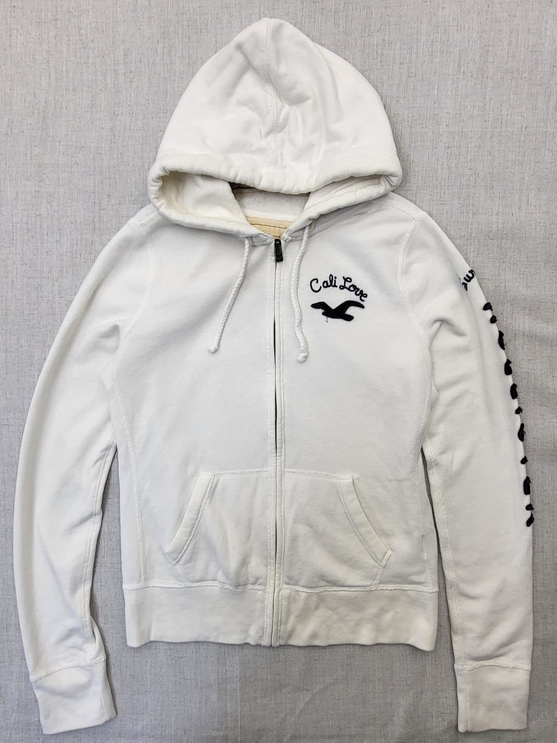 홀리스터 Cali Love 흰색 후드집업 L 상품이미지1