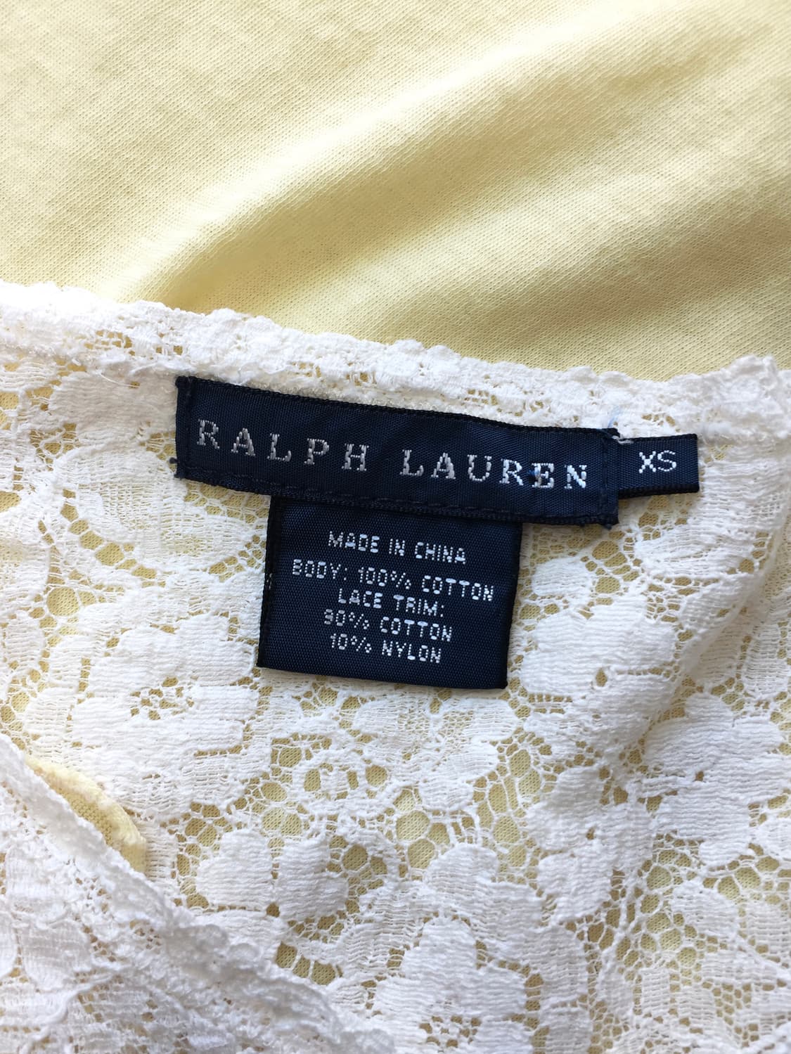 Ralph Lauren Lace Trimmed Lemon  Top 상품이미지5