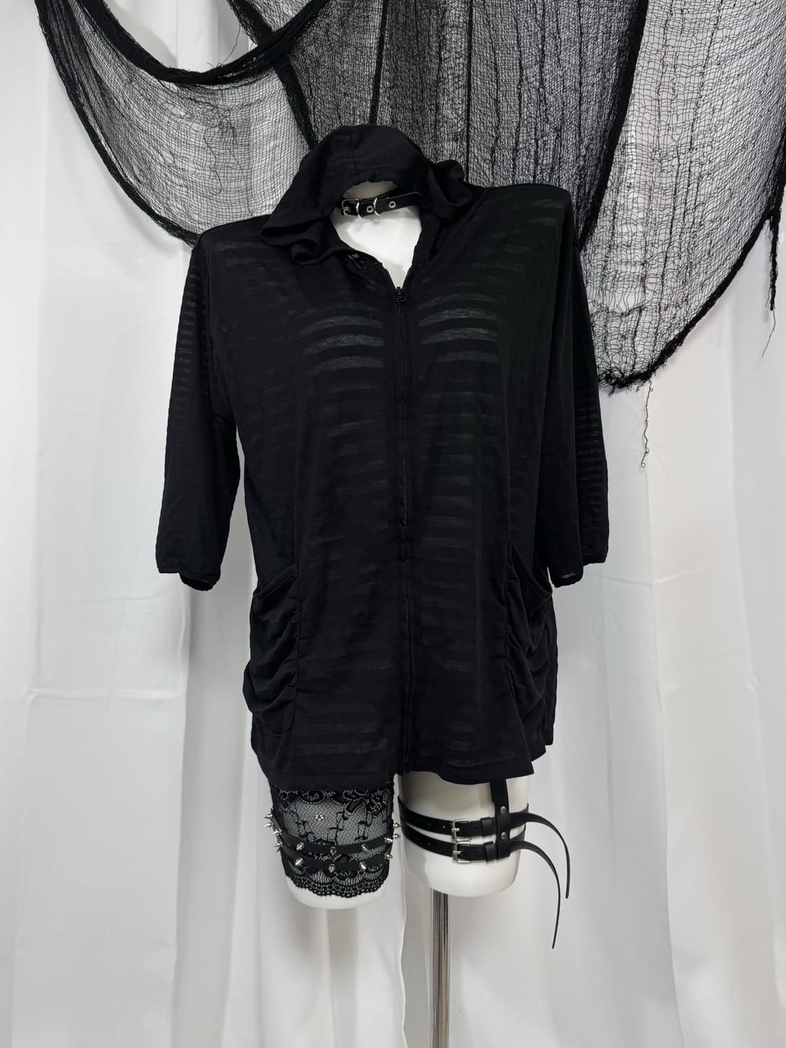 stripe hood zip up 상품이미지1