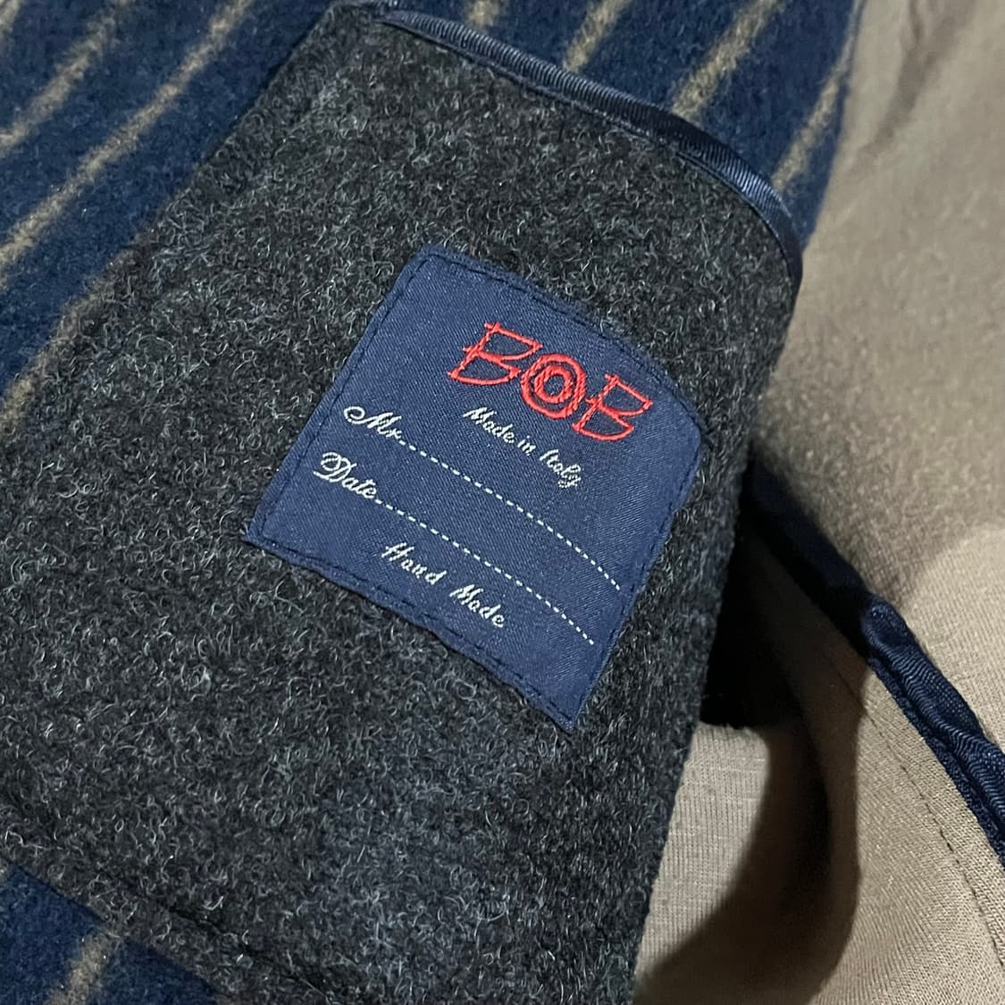 [100] 비오비 핸드메이드 스트라이프 코트 상품이미지9