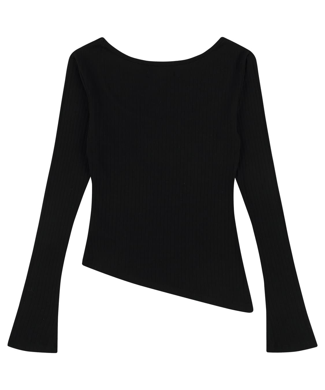 코이세이오 언발란스 셔링 탑 블랙 상품이미지2