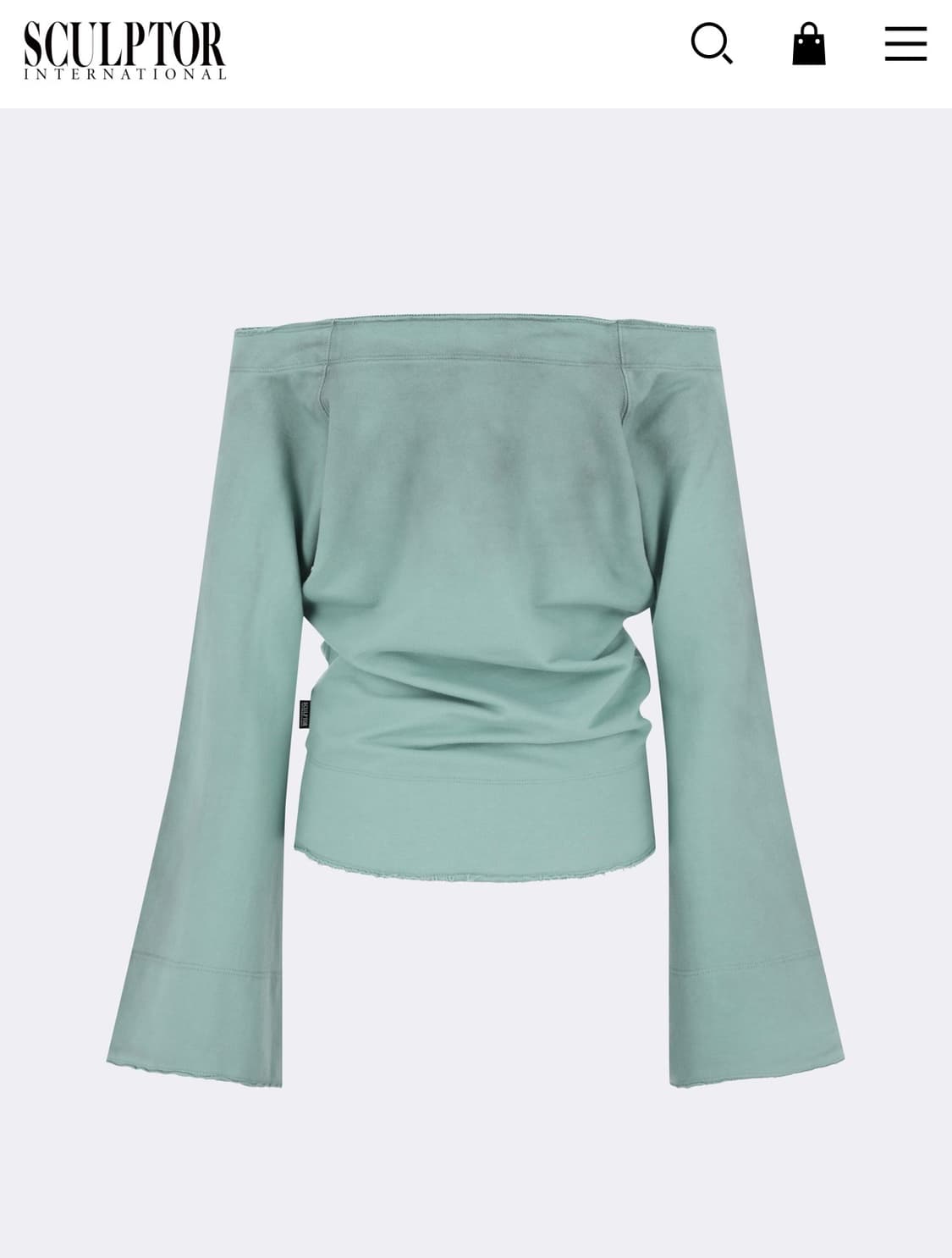 스컬프터) Wide Bell Sleeve Sweatshirt Mint M 상품이미지4