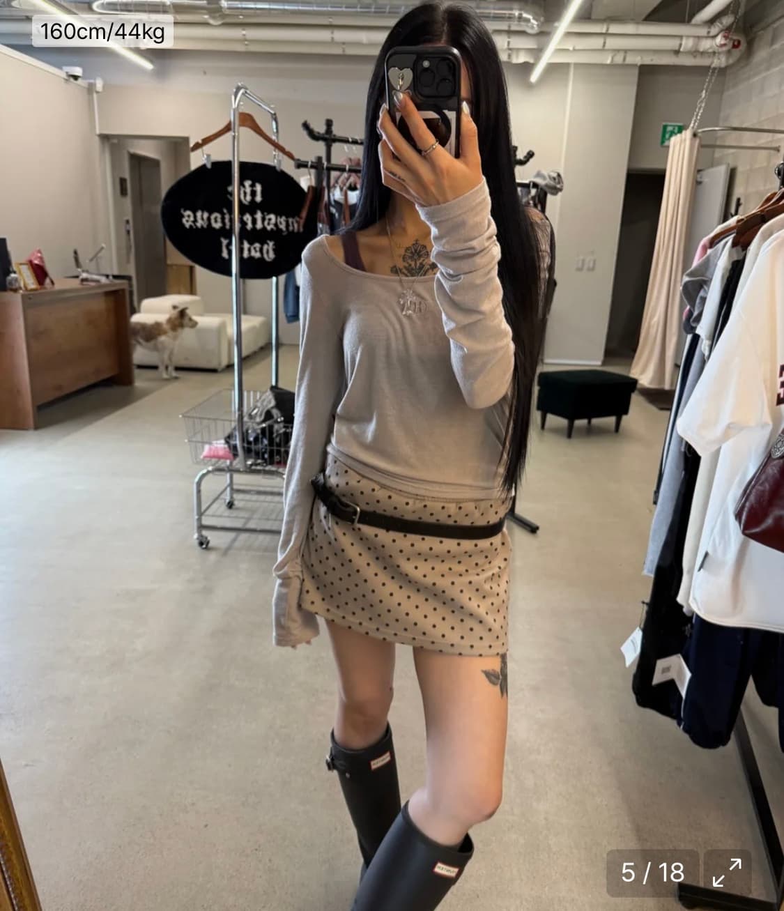 미스테리어스호텔 도트 팬츠 스커트 상품이미지2