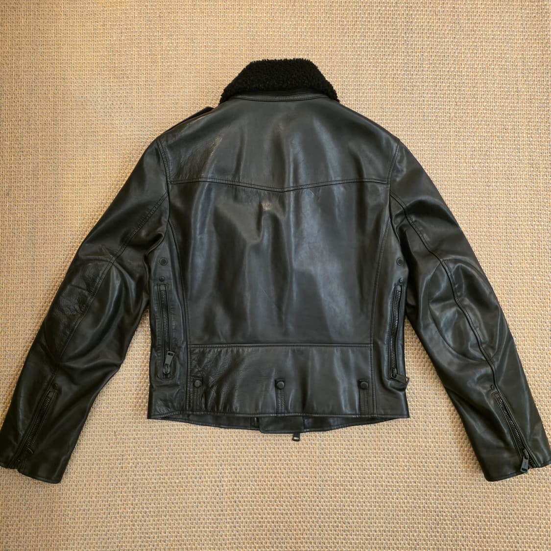 [명작] 랄프로렌 퍼플라벨 이탈리안 최고급 더블라이더 카프레더 자켓 상품이미지4