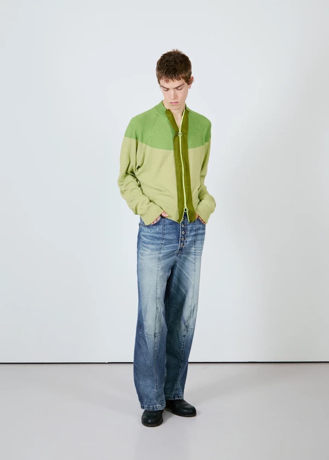 [1,2,3]에드워드 커밍 Half Moon Racer 가디건/그린 상품이미지2