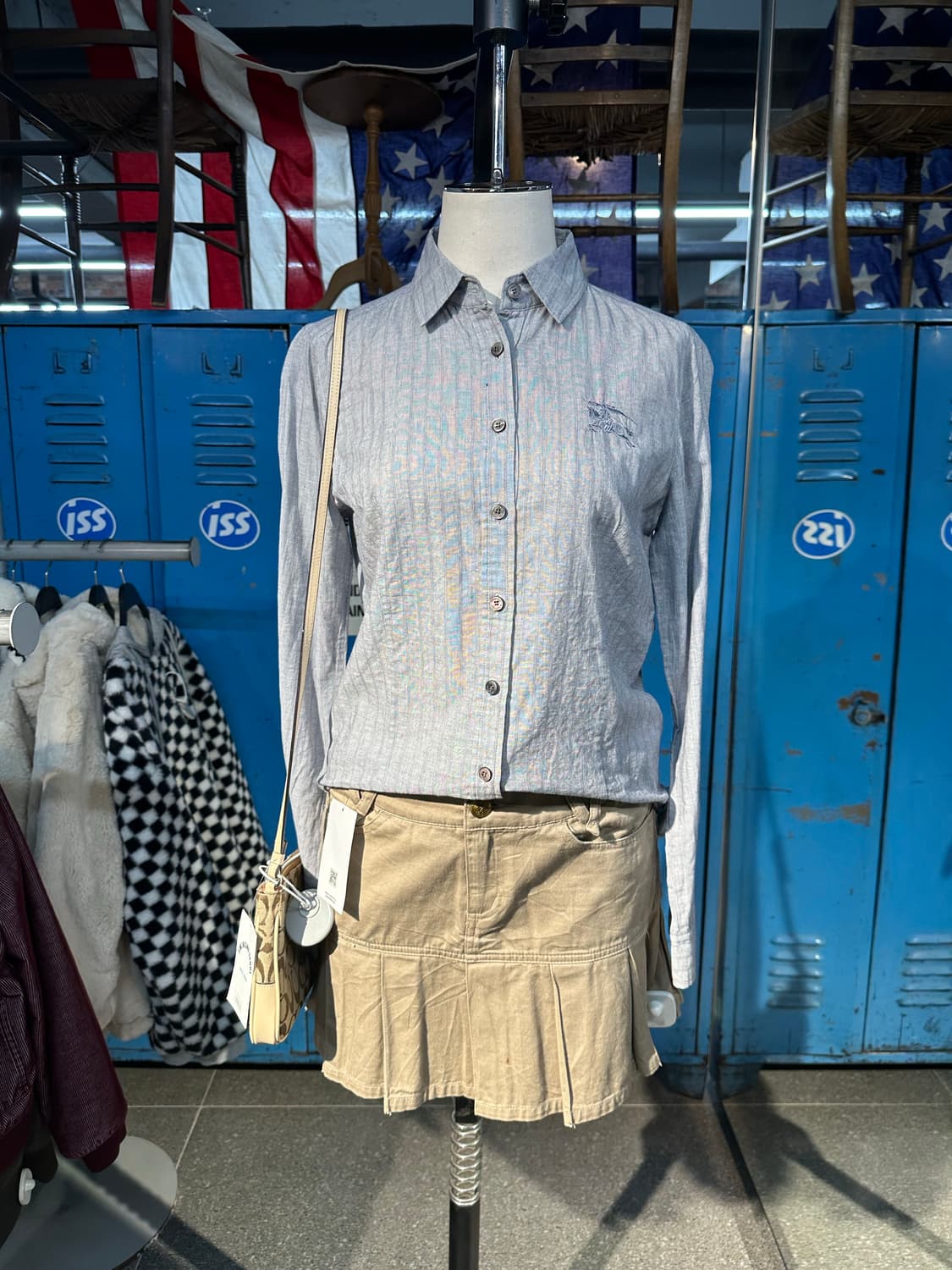 BURBERRY 버버리 그레이 스트라이프셔츠💯 상품이미지2