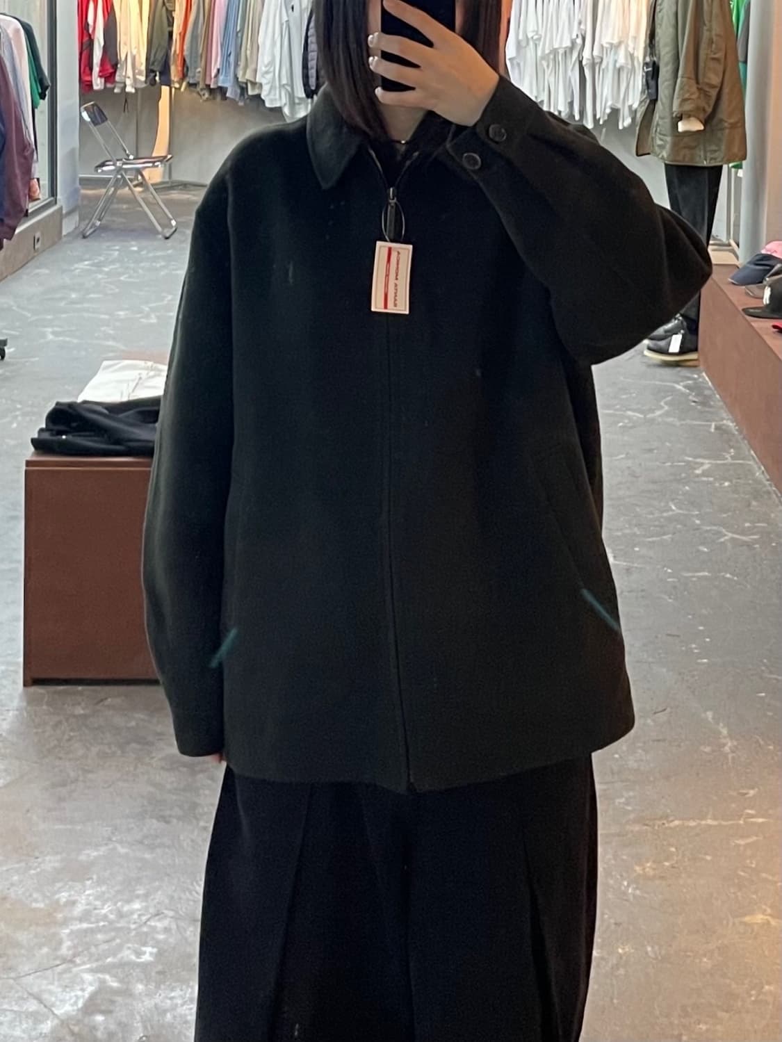 입생로랑 블랙 울 집업 자켓 H1649 상품이미지1