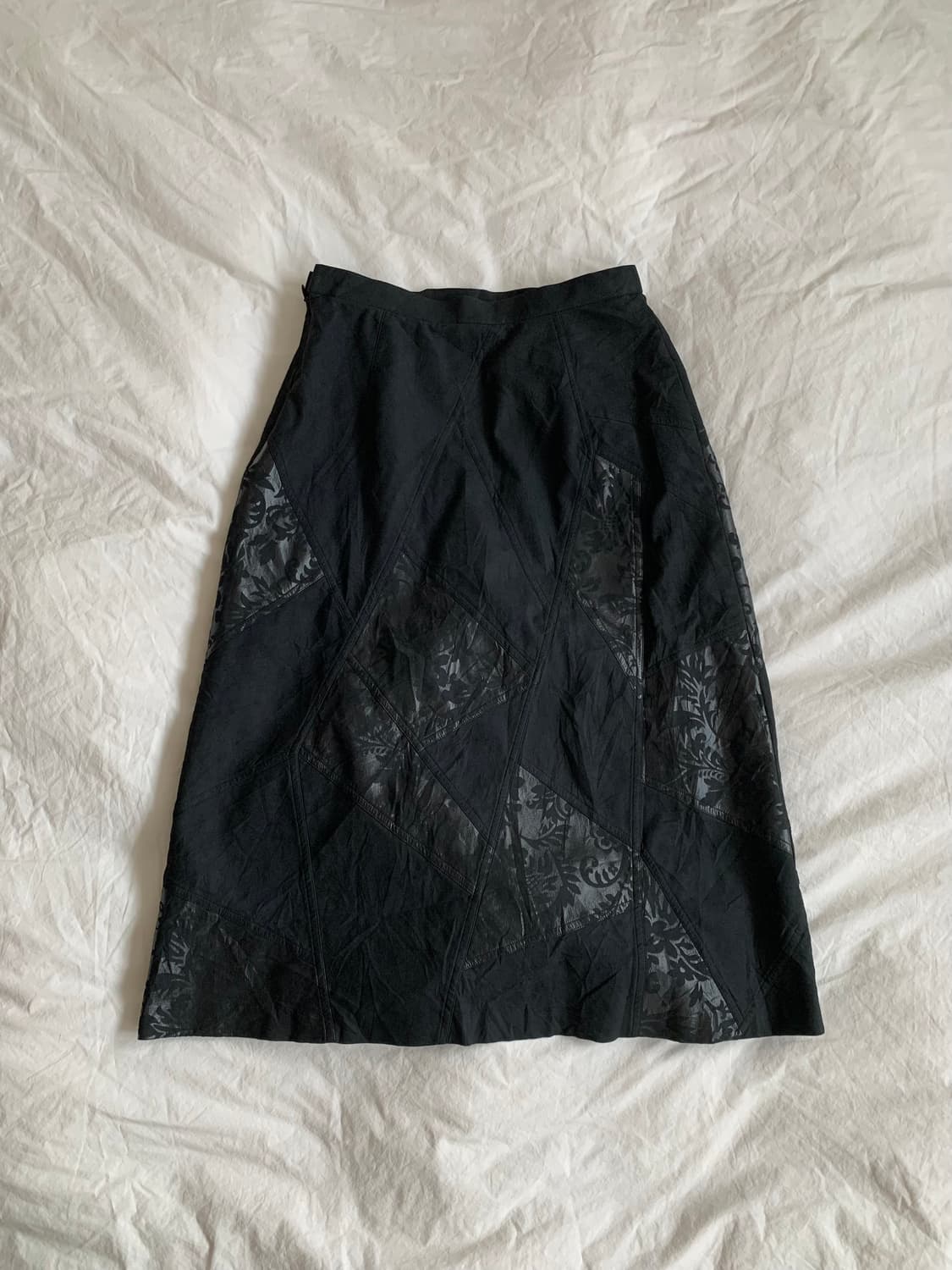 패턴 레더 스커트 상품이미지5