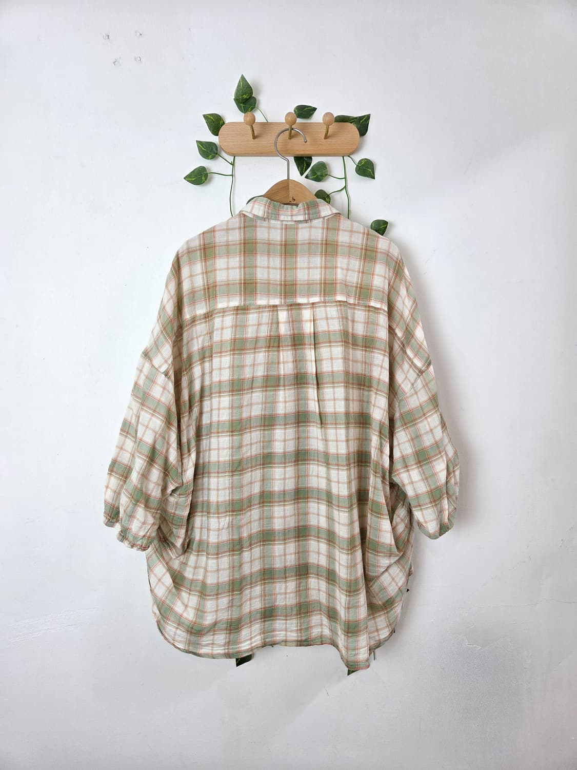 체크 반팔 셔츠 [빅사이즈] 상품이미지4