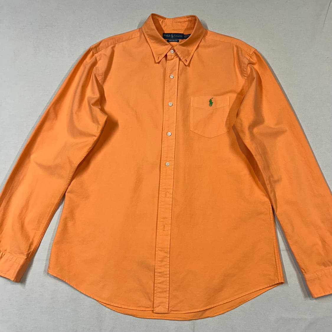XL) 폴로 랄프로렌 클래식 원포켓 옥스포드 셔츠 주황색 상품이미지2
