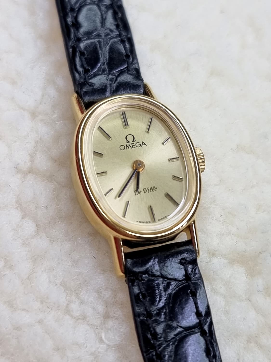 오메가 드빌 빈티지 오벌 샴페인 선레이다이얼 수동 여성시계 상품이미지2