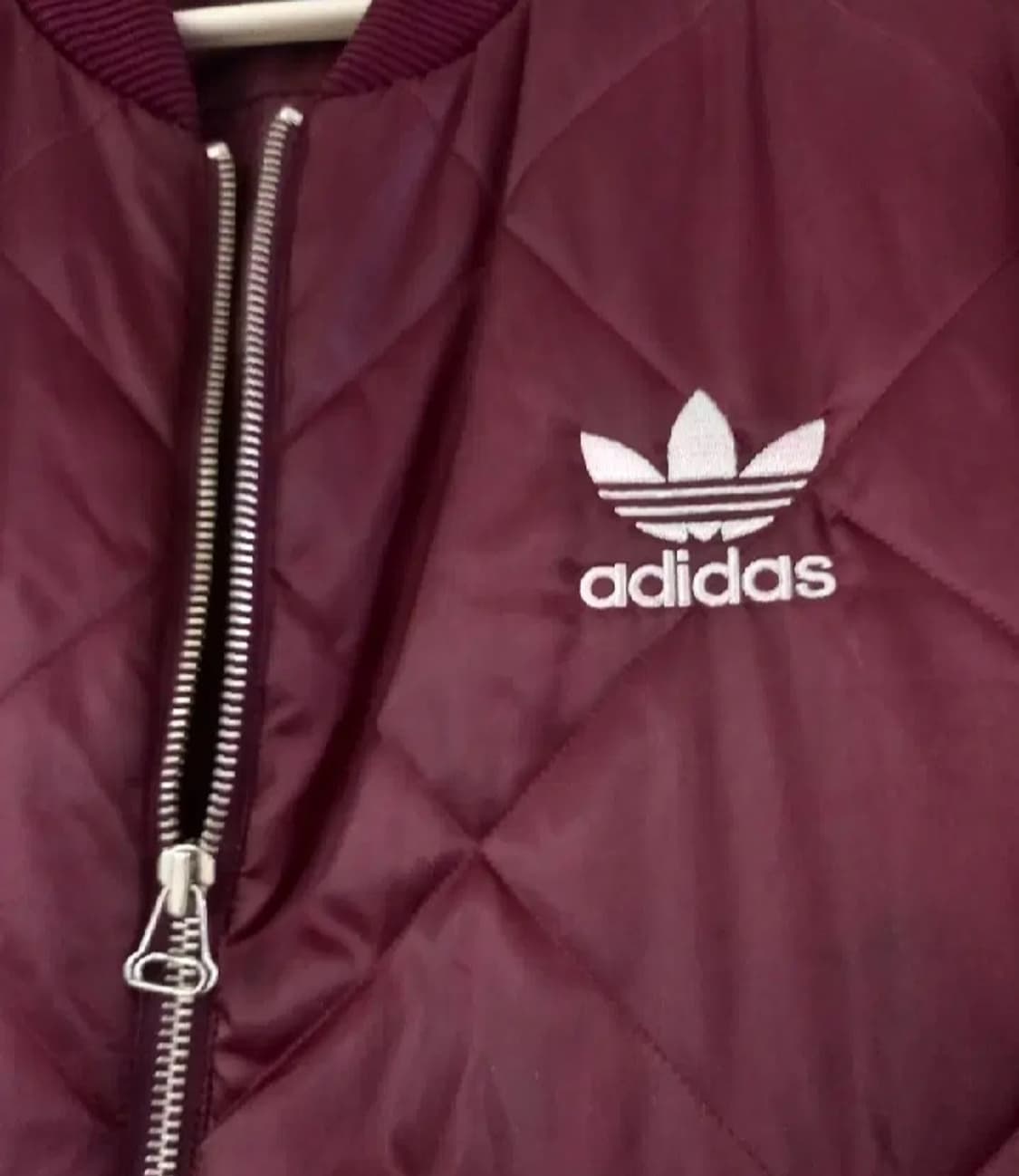아디다스 퀄팅 마룬 버건디 트랙탑 저지 져지집업 90/S 상품이미지3