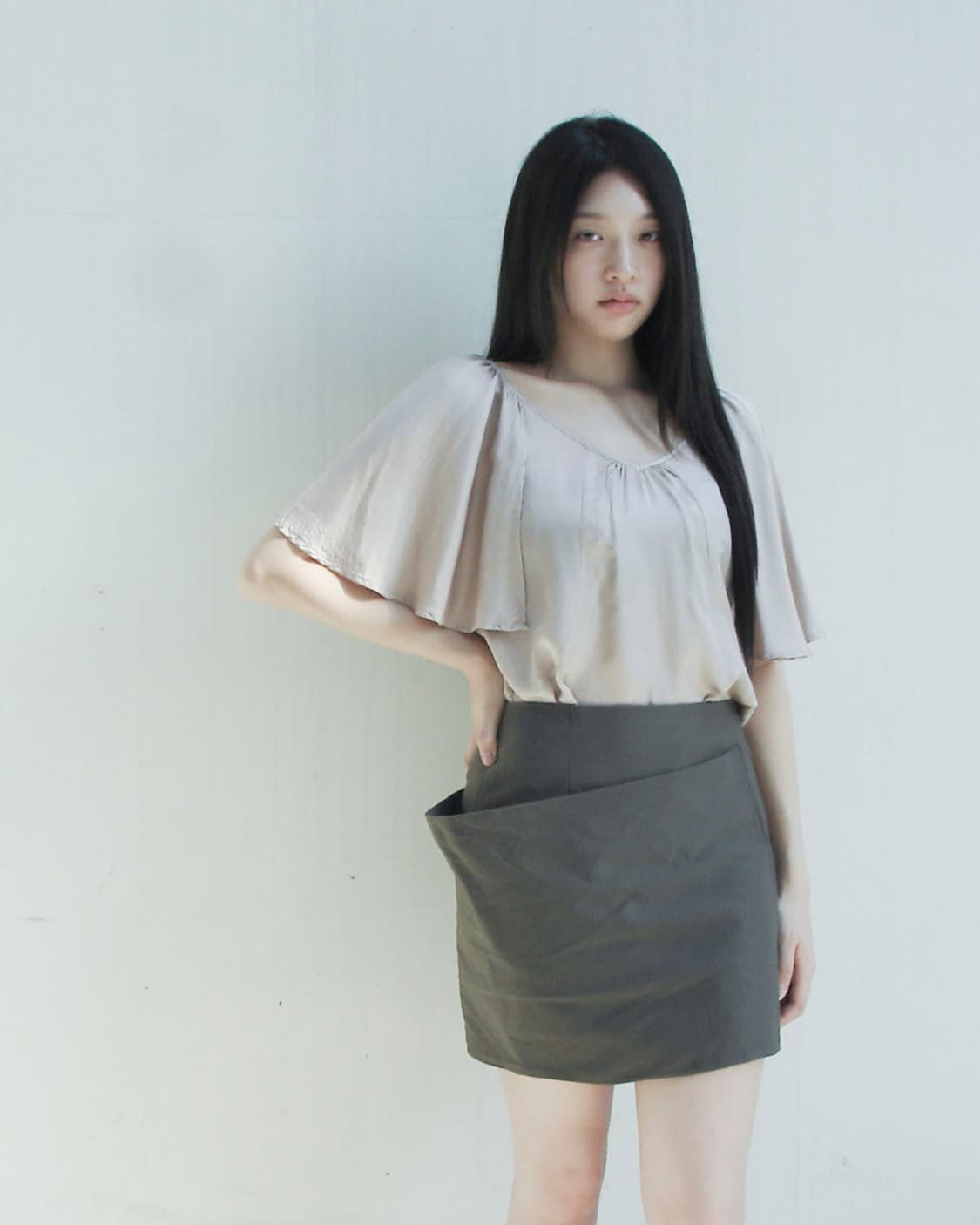JIL SANDER asymmetrical flap mini skirt 상품이미지2