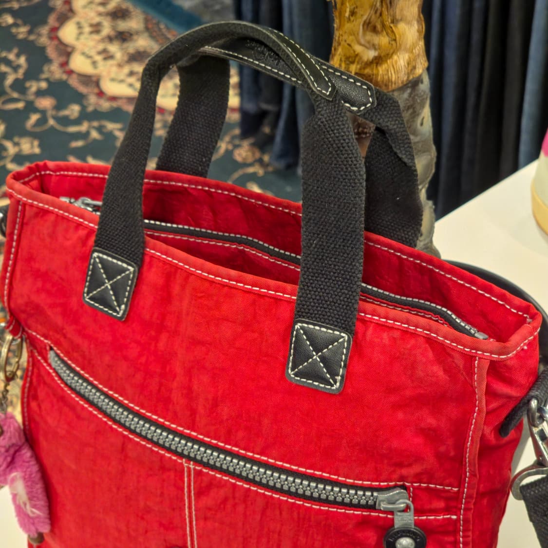 키플링 레드 토트백 상품이미지4