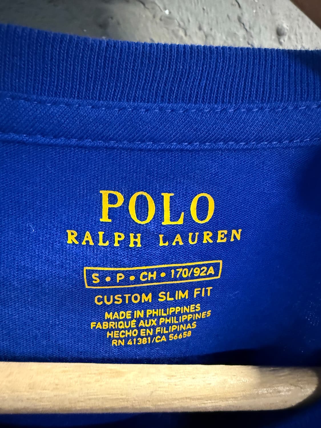 폴로 랄프로렌 POLO 로고 반팔 티셔츠 블루 S 상품이미지5