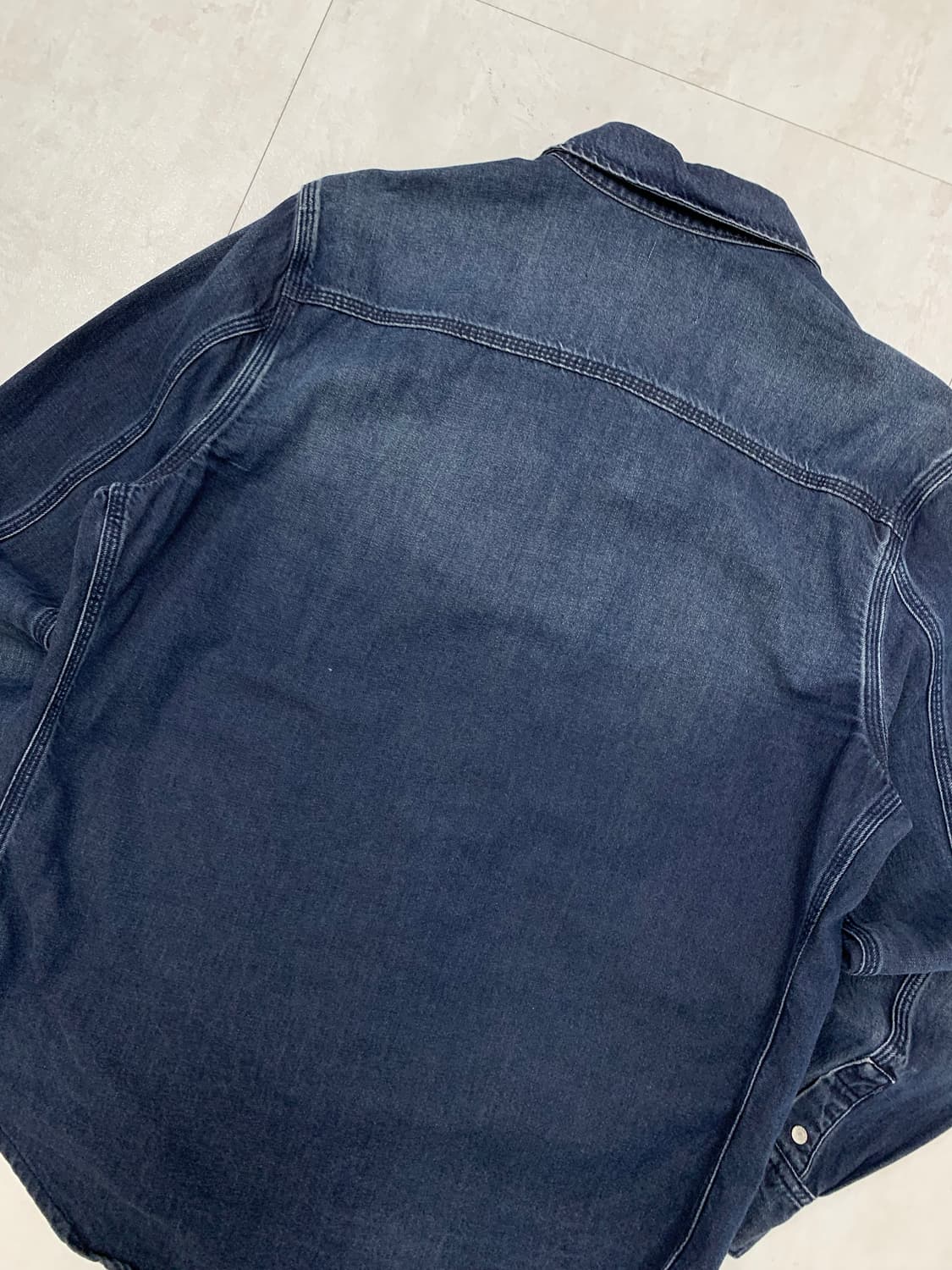 캘빈클라인 진청 워싱 데님 셔츠#674 상품이미지8