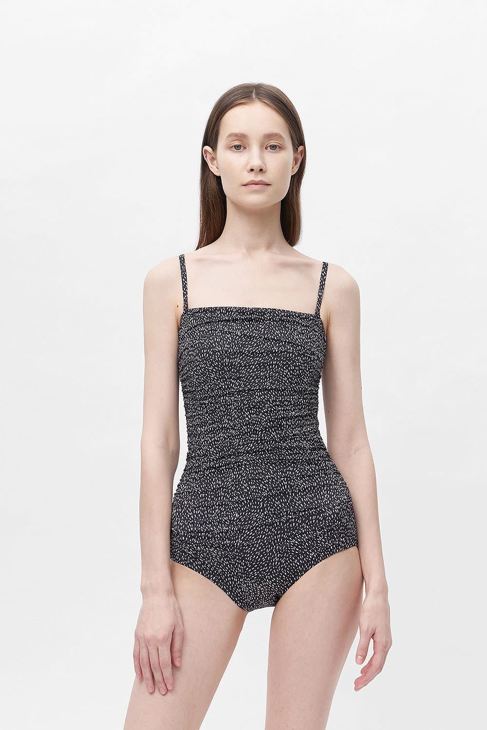 COURRI 코우리 셔링 원피스 수영복 모노키니 S 상품이미지2