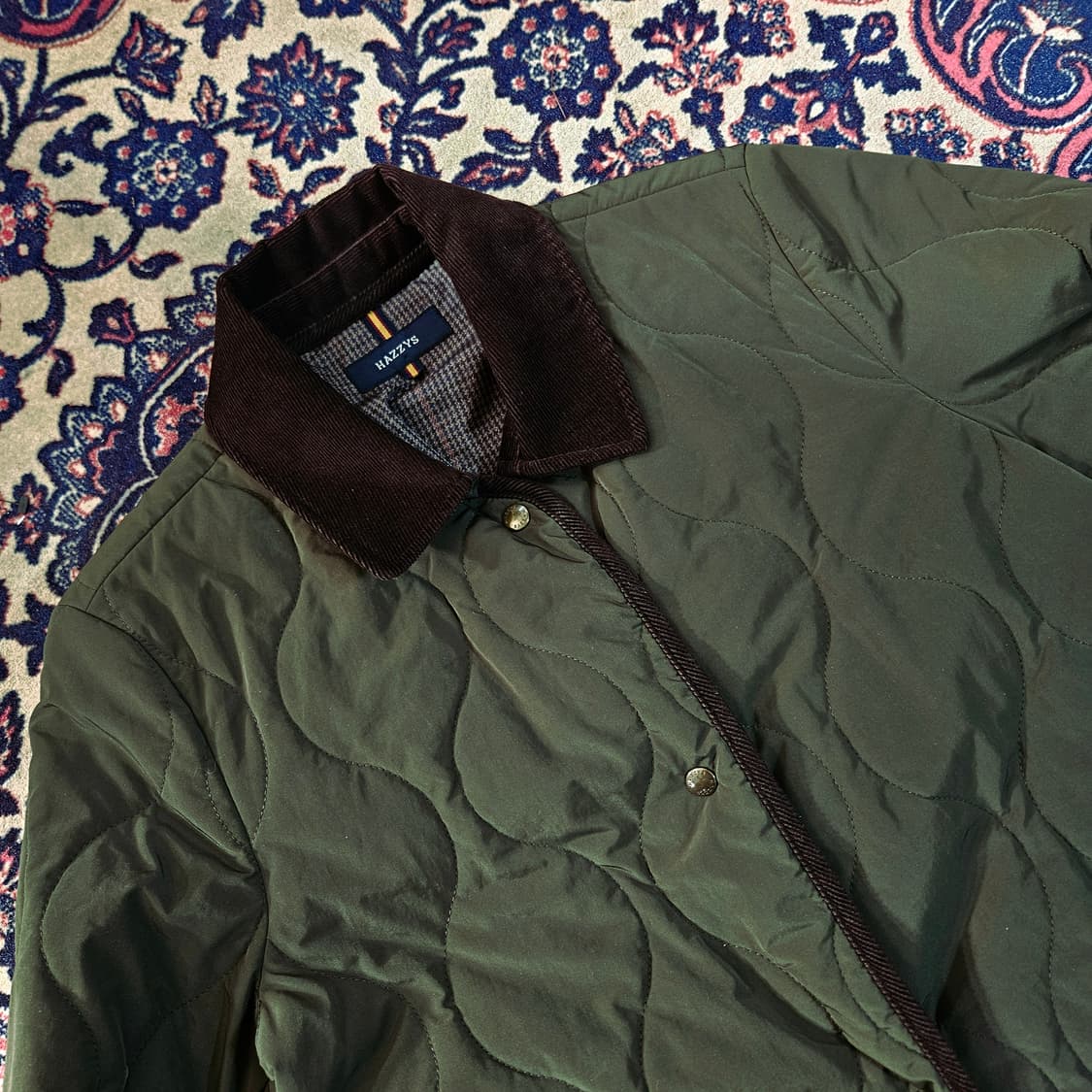 헤지스(HAZZYS) 코듀로이 카라넥 퀄팅 코트 90size 상품이미지2