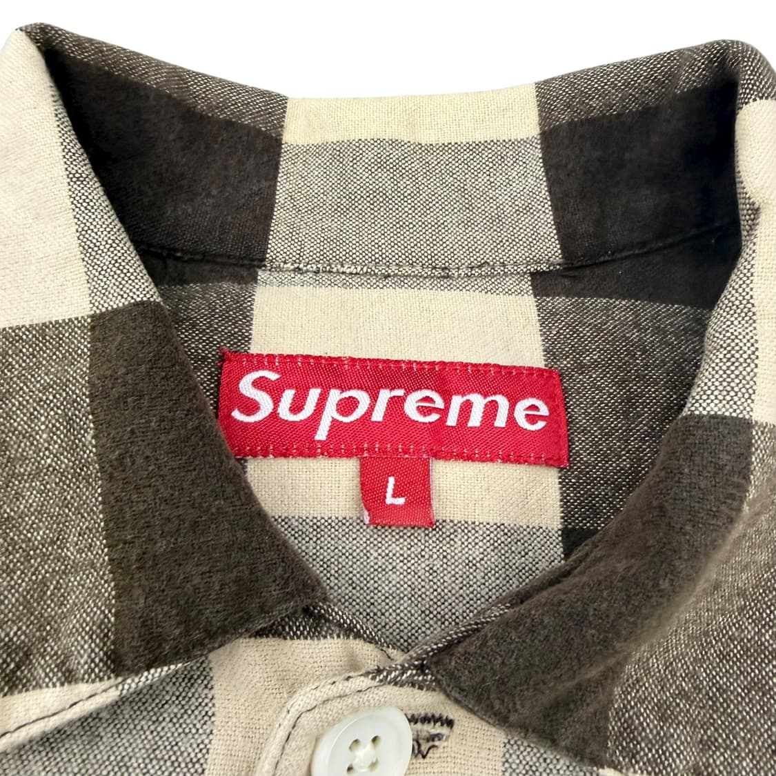 90‘s 슈프림 버팔로 베이지 브라운 체크셔츠  상품이미지9