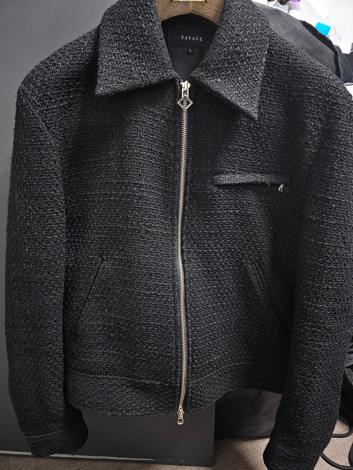 세비지 savage 트위드 워크 자켓 L 상품이미지4