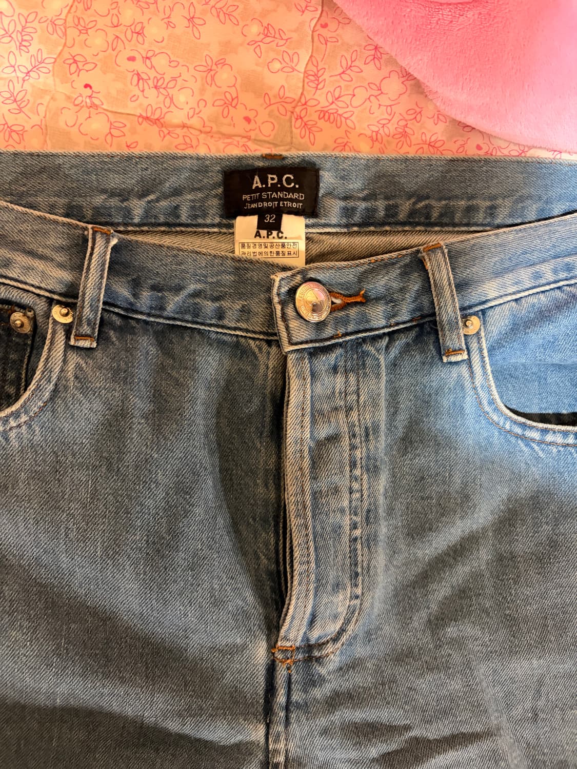 아페쎄 쁘띠 스탠다드 연청 셀비지 32 새상품급 상품이미지3