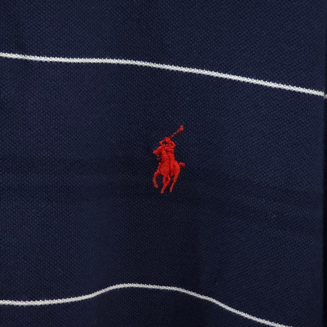 90s 폴로랄프로렌 스트라이프 반팔 카라티- L 상품이미지3
