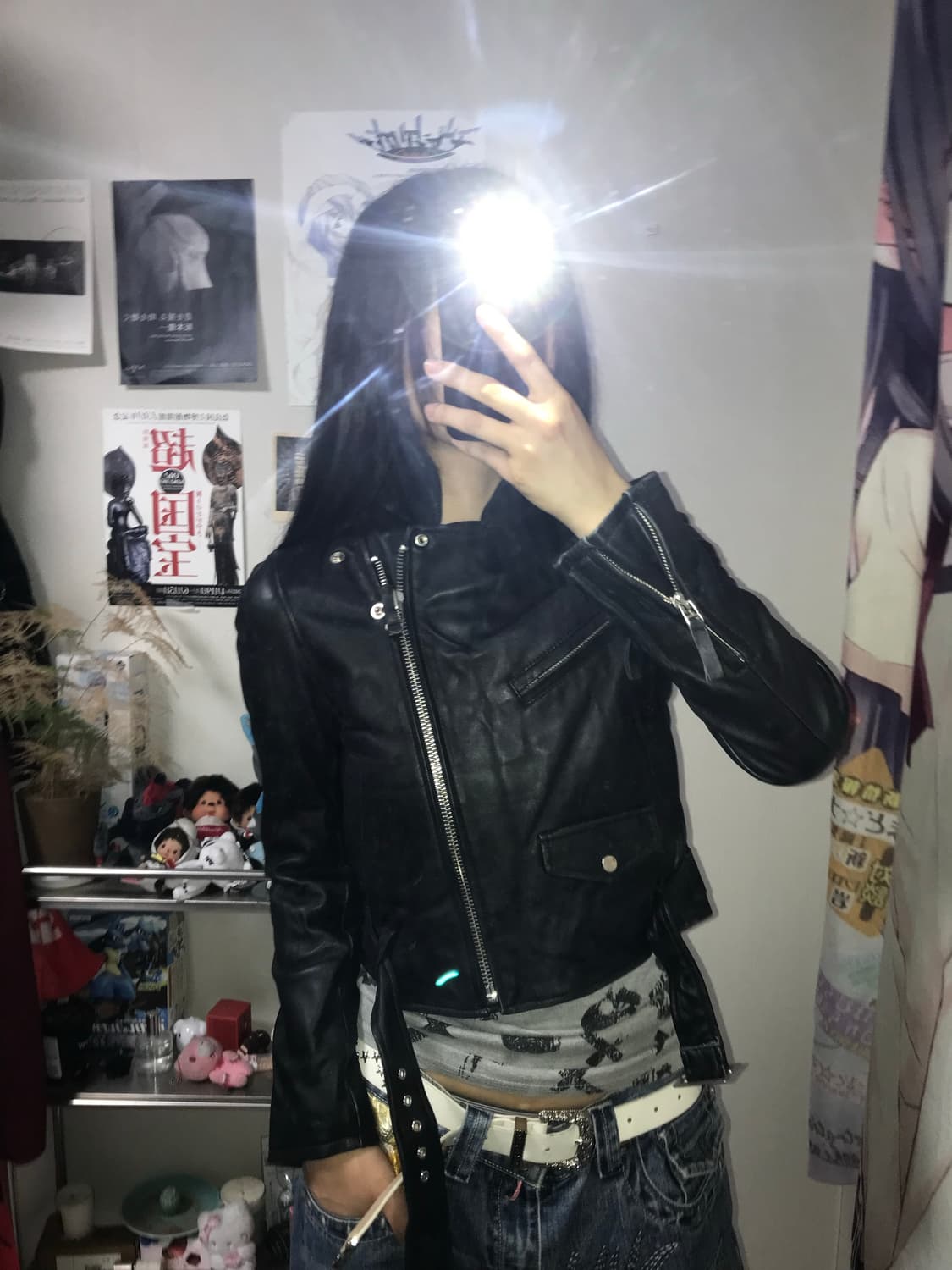 스나이델 램스킨 크롭 라이더 레더자켓 상품이미지1