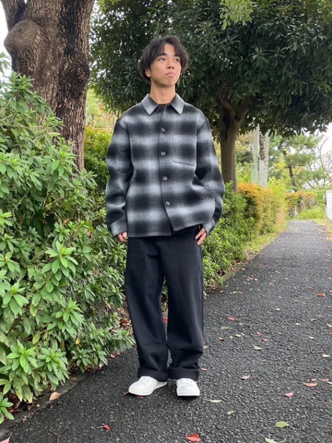 유니클로 더플 베이스 체크 셔츠 재킷 L (103) 상품이미지8