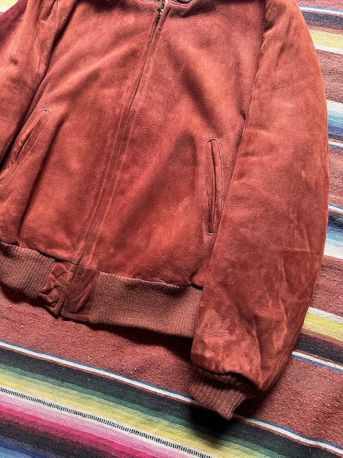 60s USA Deer Skin Suede Leather Jacket 상품이미지3