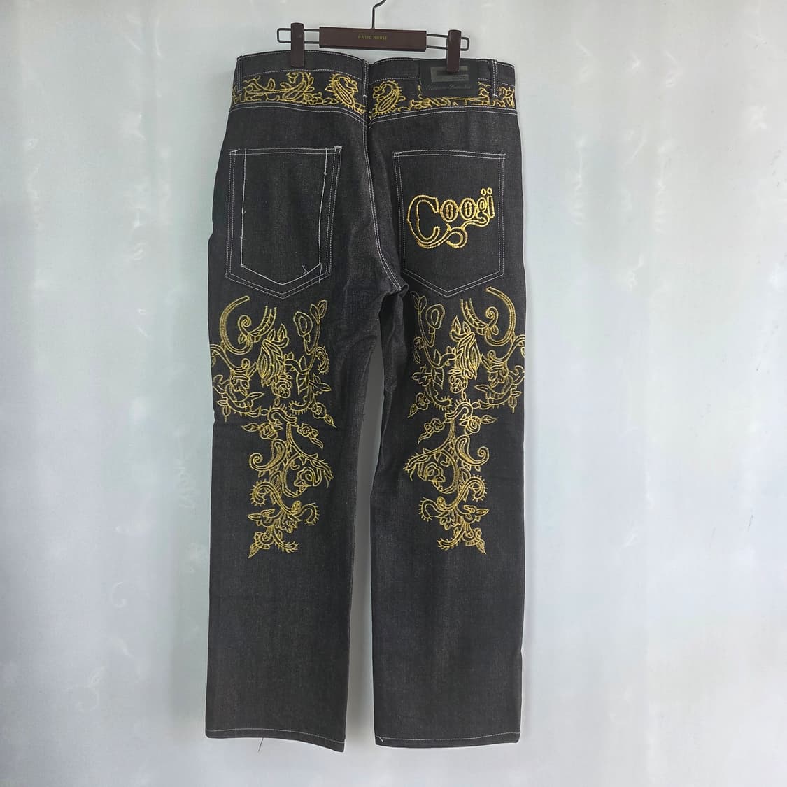 [COOGI] 쿠지 자수 와이드 데님팬츠 38 상품이미지2