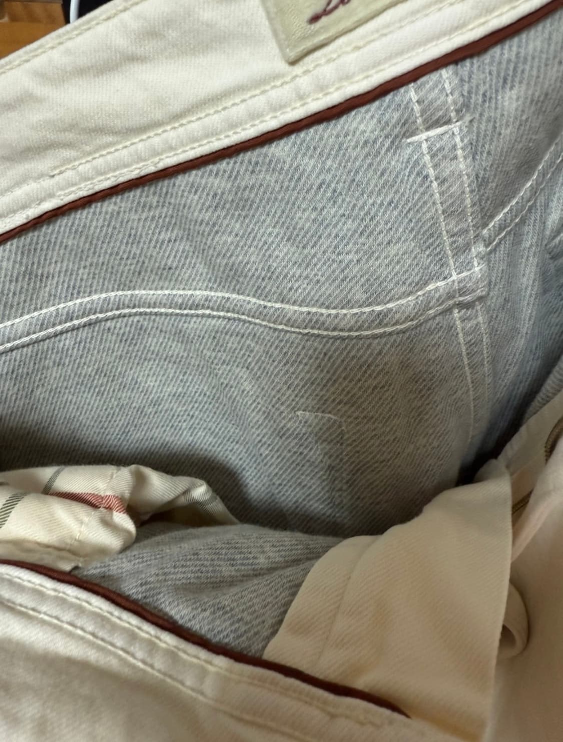 로로피아나 화이트 팬츠(32인치 사이즈) 상품이미지5