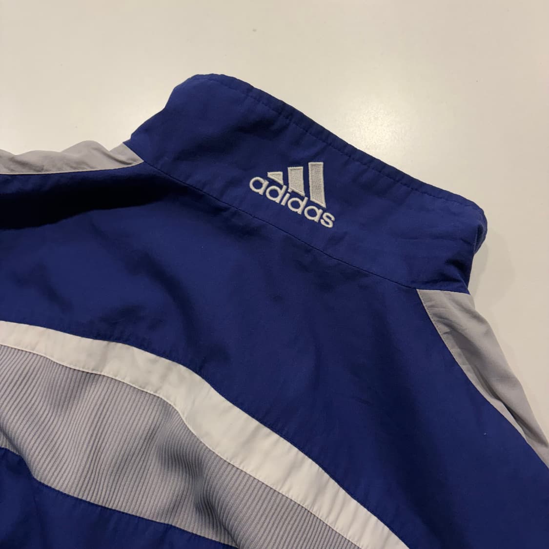 [XL] 90s 아디다스 올드스쿨 블루 바람막이 자켓 C63 상품이미지9