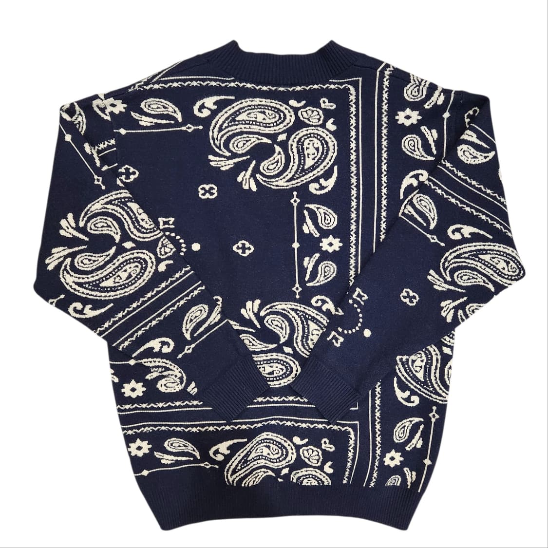 제너럴아이디어 스탠다드 페이즐리 네이비 가디건 상품이미지2