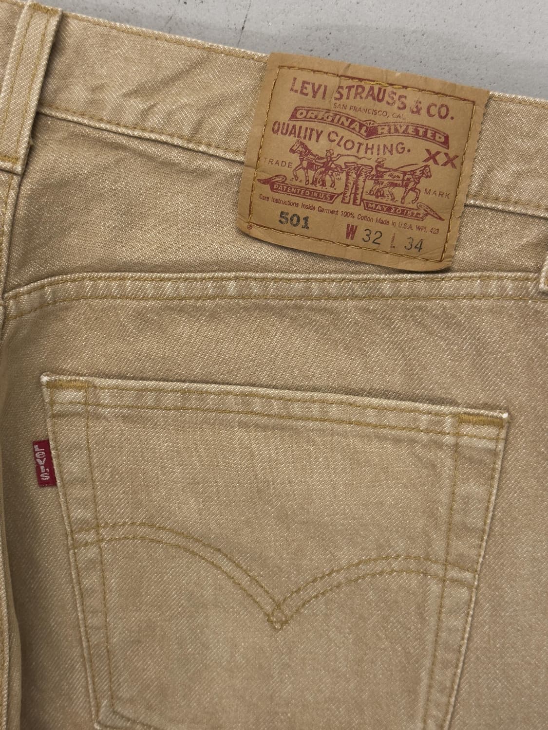 리바이스 501 USA 베이지 데님 상품이미지5