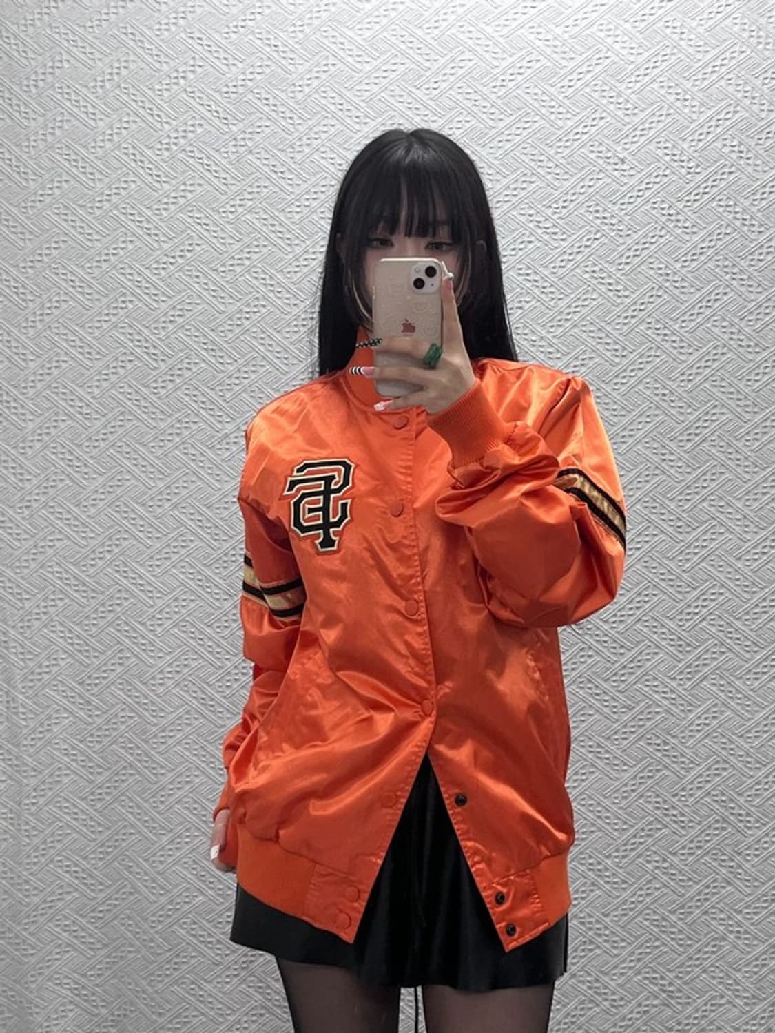 스타터 샌프란시스코 자이언츠 레트로 오렌지 바시티 자켓 M C10357 상품이미지2