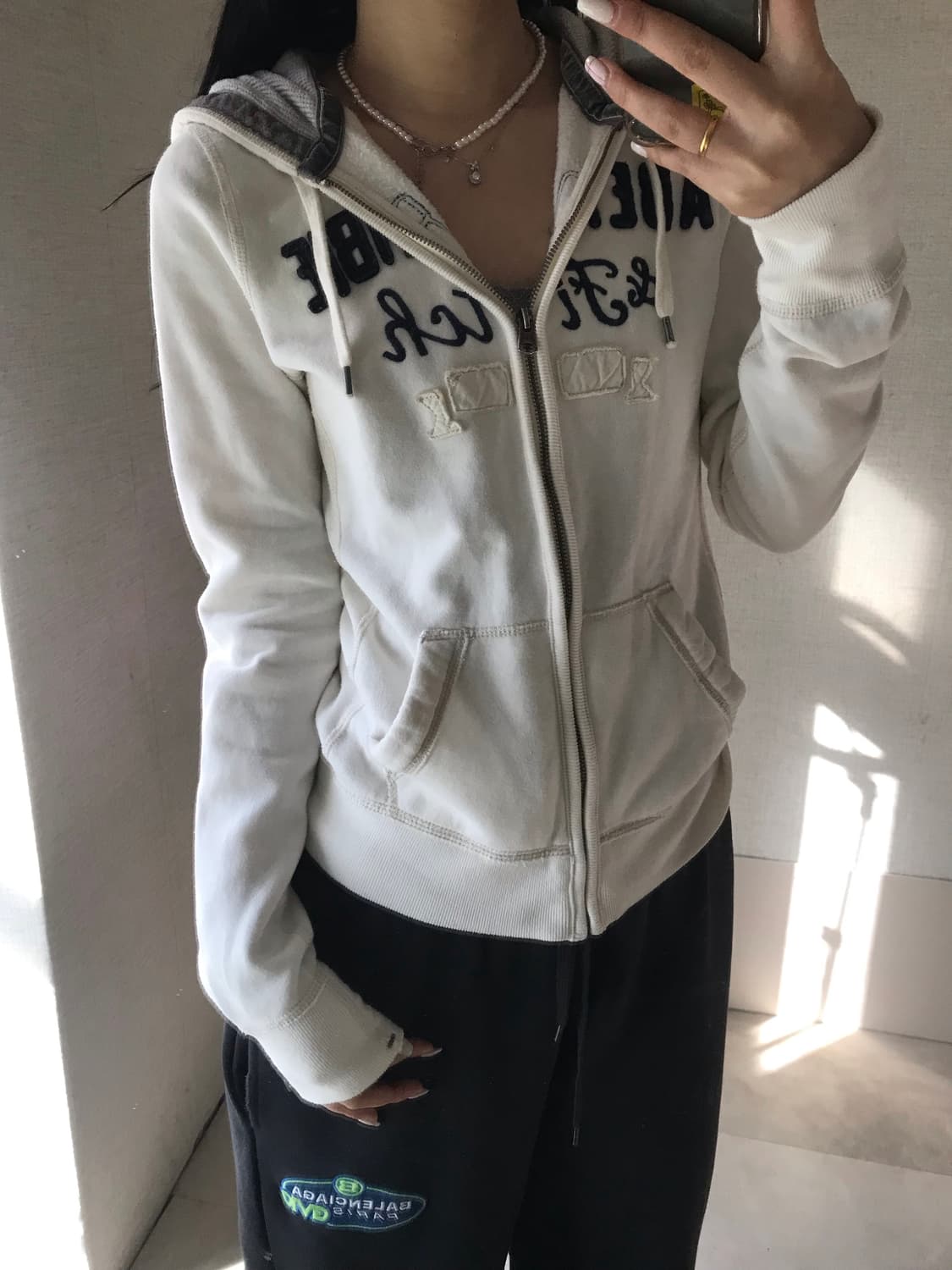 아베크롬비 아이보리 후드집업 상품이미지3