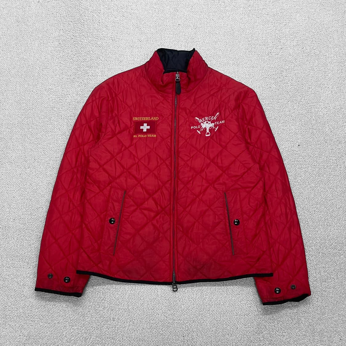 폴로 랄프로렌 스위스 레이싱 리버시블 퀄팅 자켓 레드 상품이미지1
