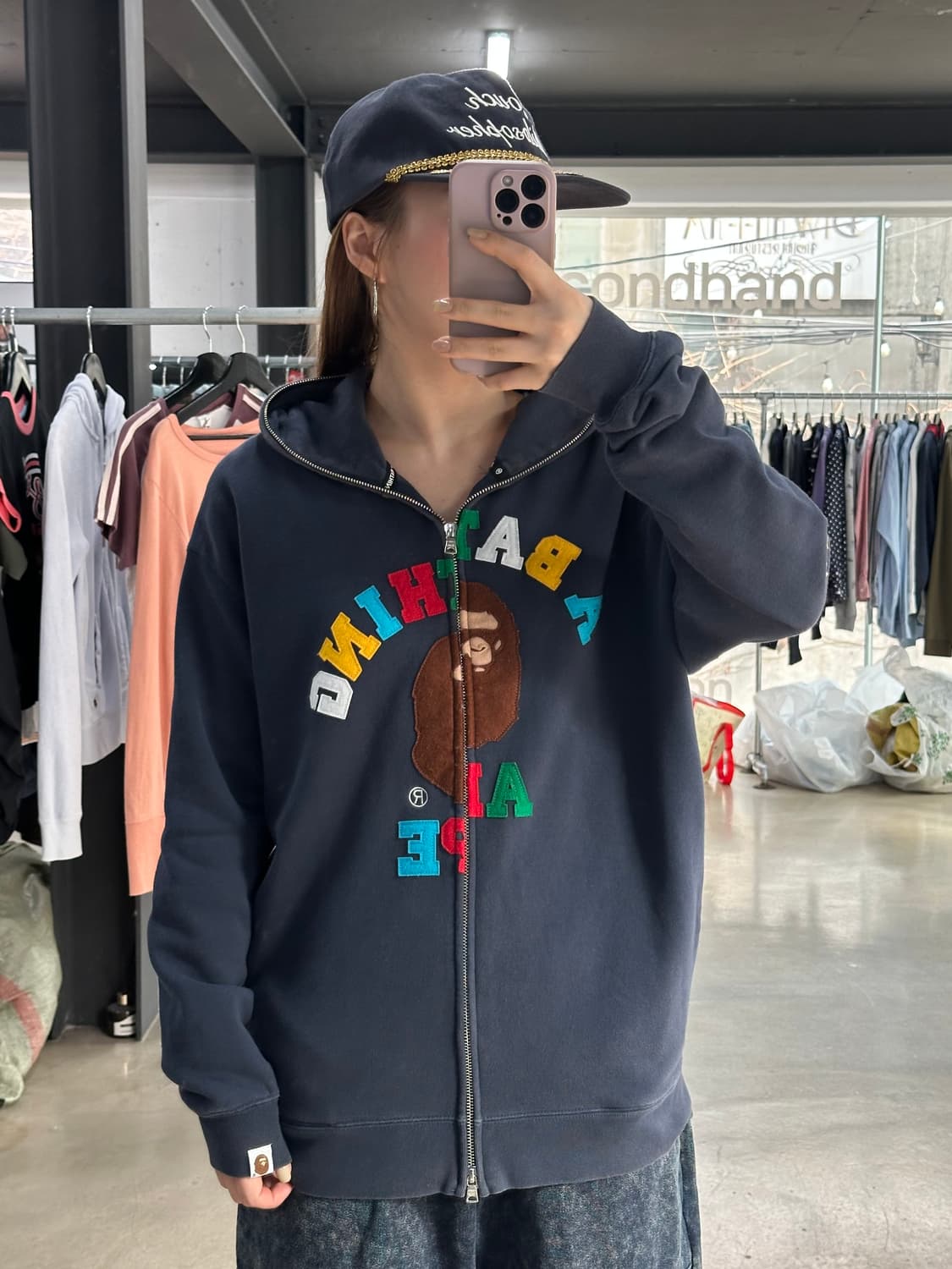 베이프 OG 컬러패치 컬리지 풀 후드집업 상품이미지4