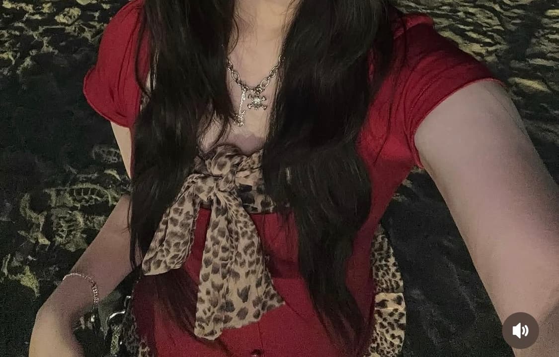 y2k 갸루 호피탑 상품이미지3