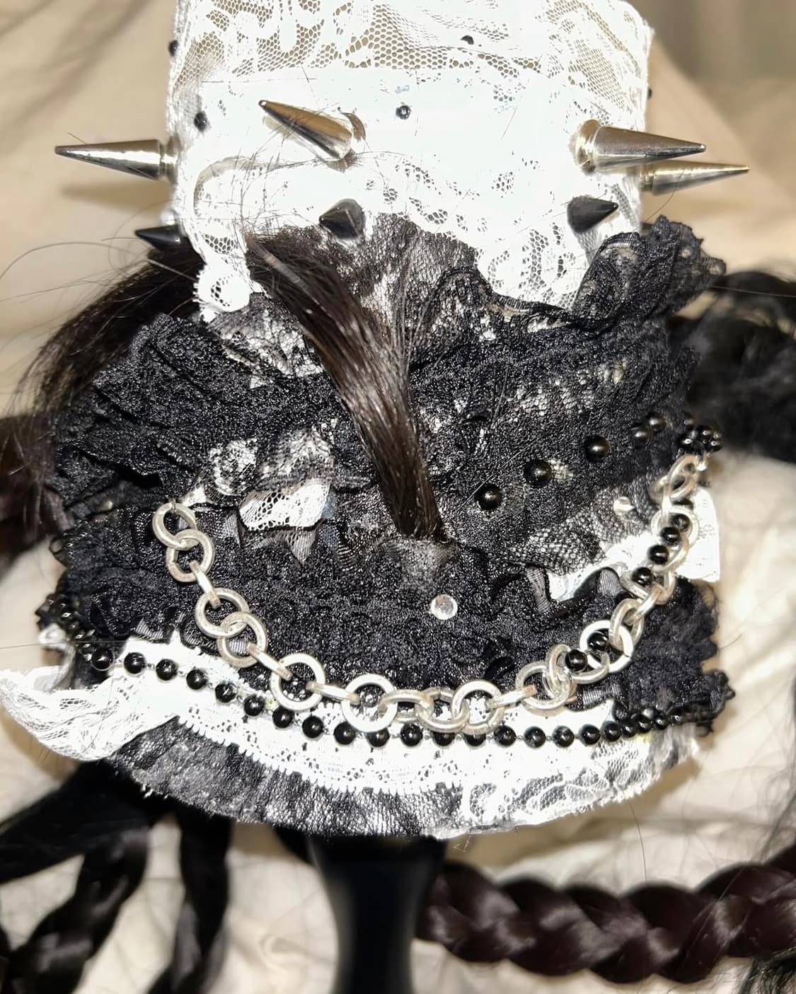 ᪗꒰ྀི ̥ ̫ Lace Stud Hair Lamp  ̫ ꒱ྀིଓ 상품이미지4