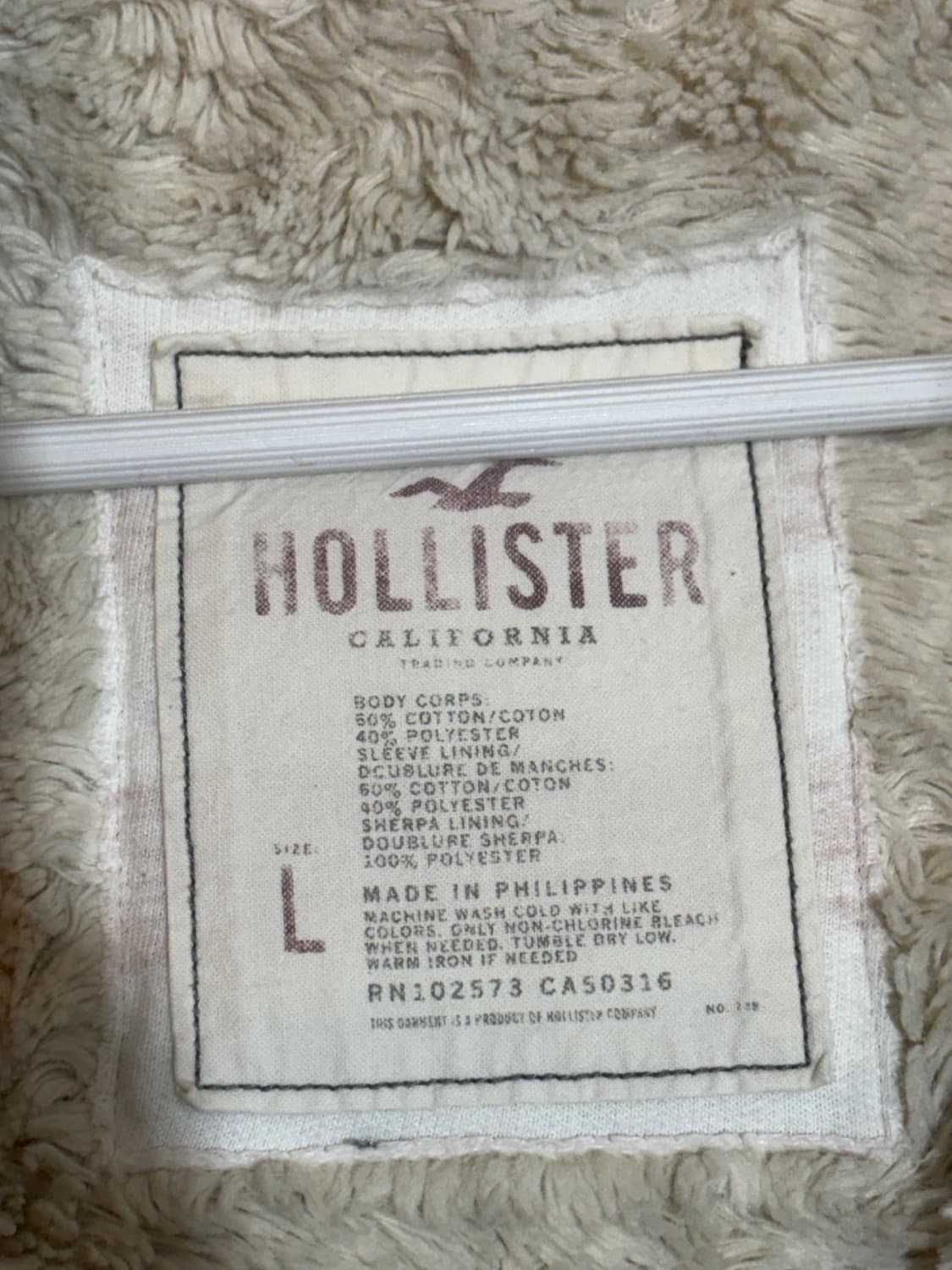 홀리스터 퍼 후드집업 L사이즈 상품이미지5